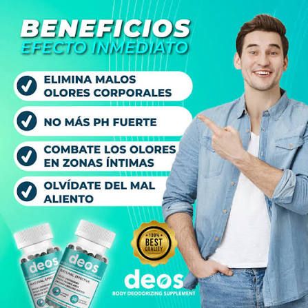 DEOS – Desodorante Interno Natural | Elimina el mal olor desde adentro.